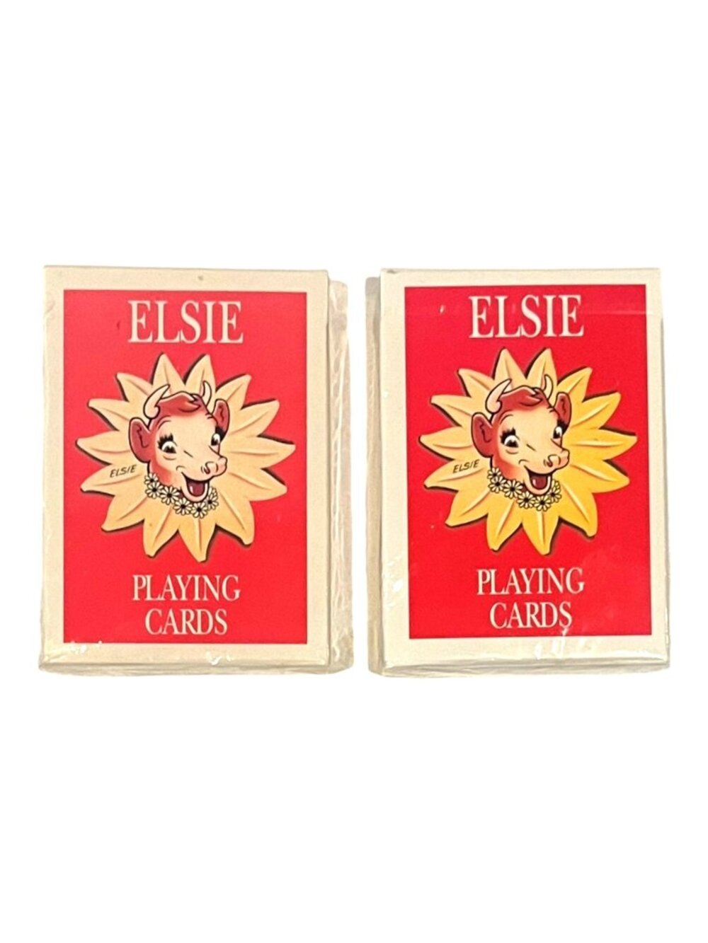 Elsie the Cow Playing Cards by Borden - NEW & Sealed - LOT of 2